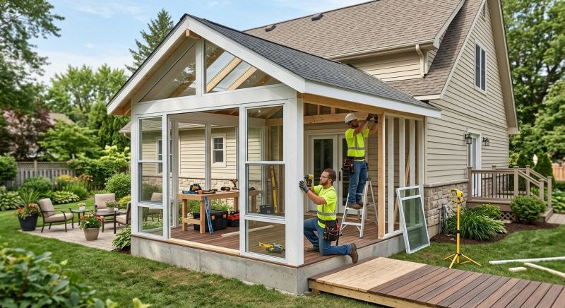 Enclosed Porch Installation in Longmont, CO